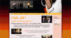 Desktop Screenshot of club84.biznisweb.sk