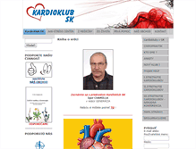 Tablet Screenshot of kardioklub.biznisweb.sk